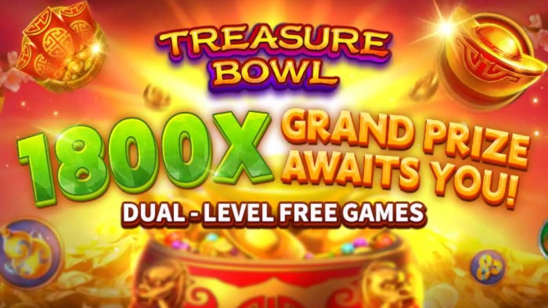 Multiplicadores Treasure Bowl cio777 - 7777x Máximo com Tigela Dourada